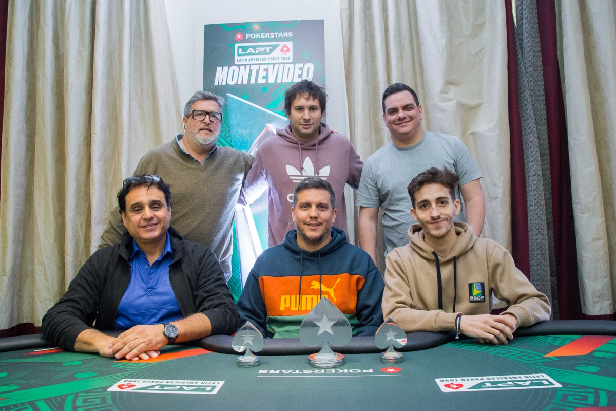 Mesa final do NLH 6-Max Mystery KO do LAPT Montevidéu