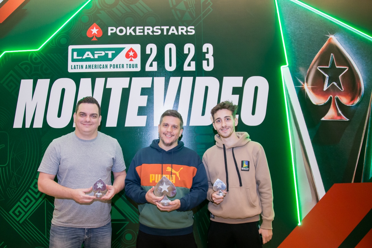 Pódio do NLH 6-Max Mystery KO do LAPT Montevidéu