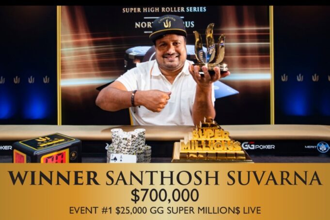 Santhosh Suvarna levou o primeiro troféu da Triton Chipre (Foto: Triton Poker)