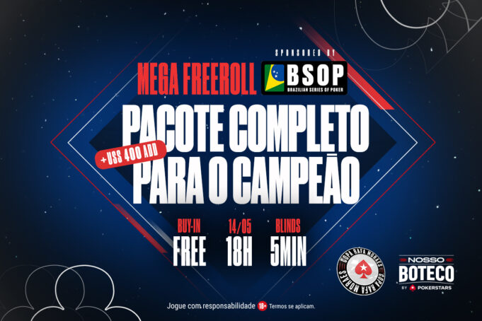 O Mega Freeroll BSOP Brasília é uma oportunidade imperdível de jogar a 3ª etapa do Campeonato Brasileiro