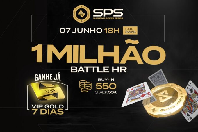 1 Milhão Battle HR é o main event desta quarta (7) na Suprema Poker Series