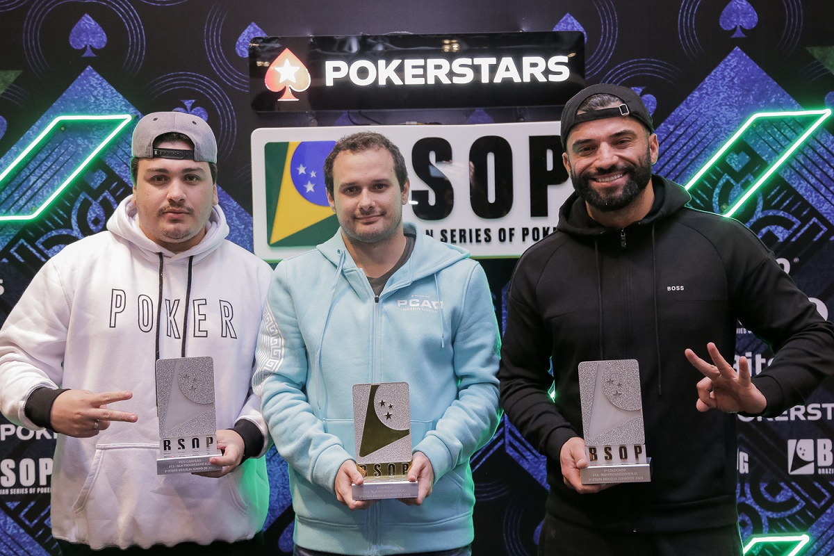 Pódio do NLH Progressive KO do BSOP Brasília