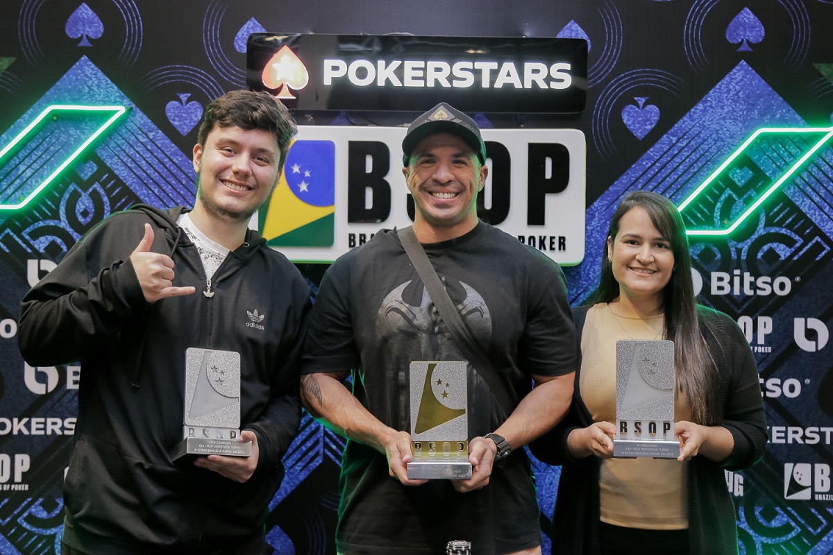 Pódio do Deepstack Turbo do BSOP Brasília