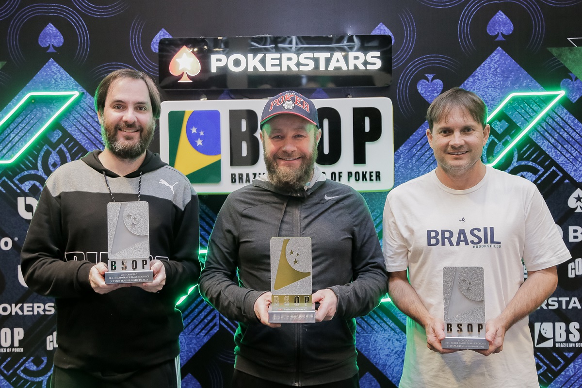 Pódio do Mixed Games Dealer's Choice do BSOP Brasília