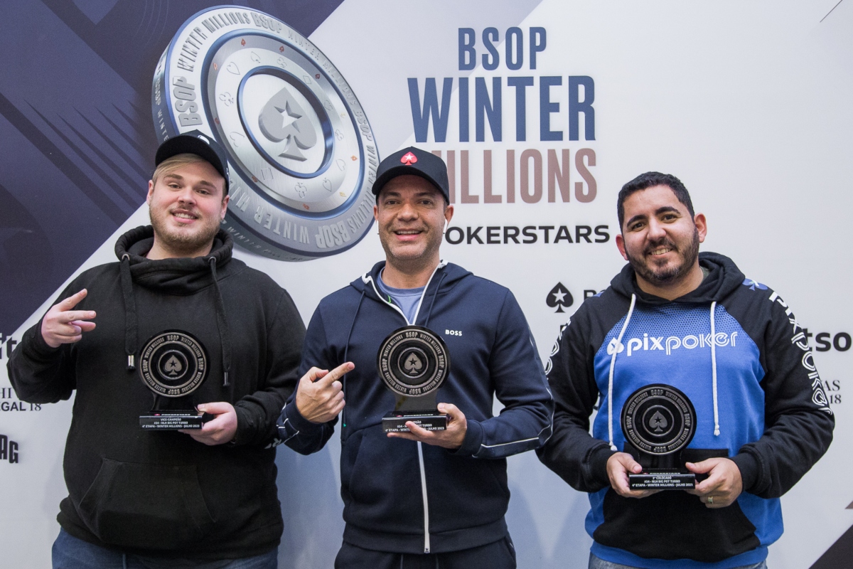 Pódio do Big Pot Turbo - BSOP Winter Millions