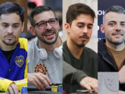 Andrés dos Santos, Leonardo Duarte, Moacir Caetano e Willian Cestari economizaram na ida ao BSOP Winter Millions