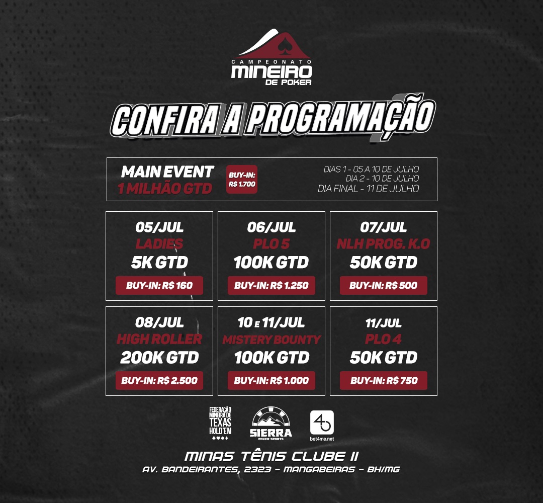 Programação da segunda etapa do CMP