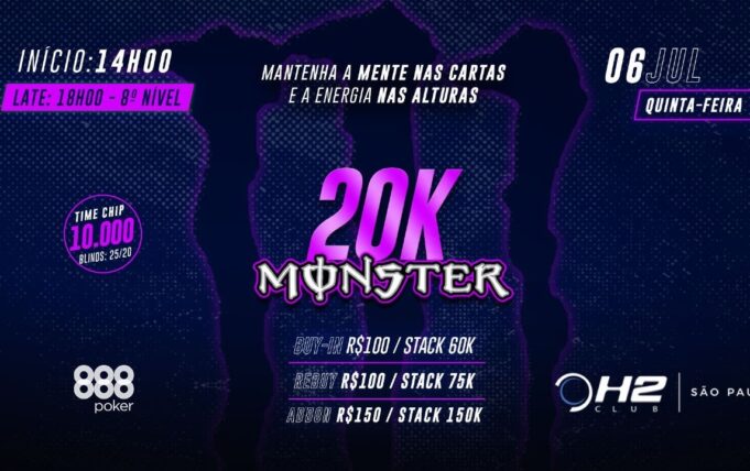 O 20K Monster do H2 Club terá uma atração muito especial nesta quarta