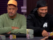 Jean-Robert Bellande ficou com cara de poucos amigos (Foto: Reprodução/Twitter @PokerGO)