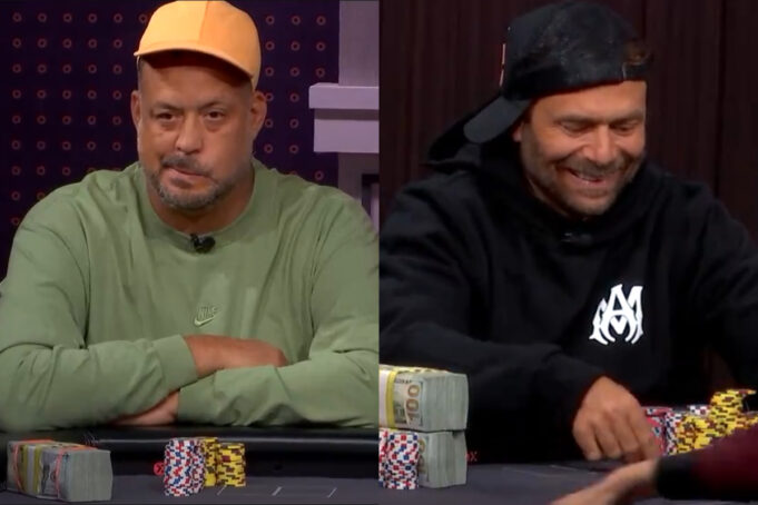 Jean-Robert Bellande ficou com cara de poucos amigos (Foto: Reprodução/Twitter @PokerGO)