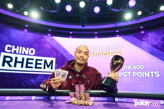 Chino Rheem faturou o troféu e uma bela forra (Foto: PokerGO)