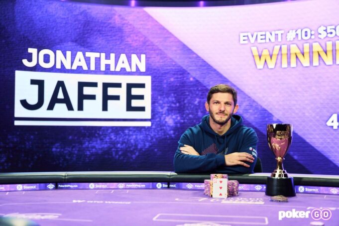 Jonathan Jaffe deu show nas mesas do Aria Resort & Casino (Foto: PokerGO)