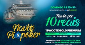 O Navio PixPoker promete ser um sucesso e tem pacote nesse domingo