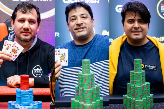 Vinicius Nobre, Renato Maia e Márcio Miranda faturaram o troféu de campeão no KSOP GGPoker Fortalezav