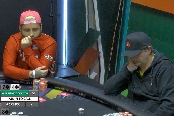 Guilherme Schreiber pegou o blefe de Celso Sirtoli no heads-up