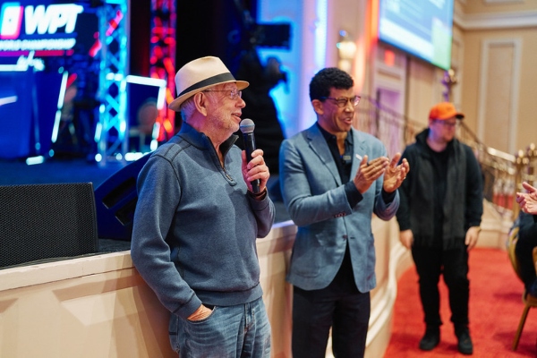 Lyle Berman falou ao lado de Adam Pliska no Dia 1D do WPT WC (Foto: WPT)