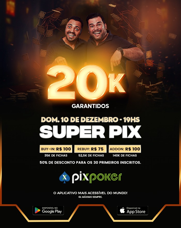 Torneio de 20K Garantidos no PixPoker