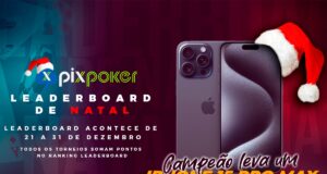 Leaderboard de Natal dará um novíssimo iPhone no PixPoker