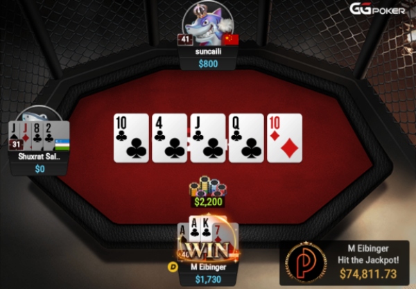 O Royal Flush rendeu uam bela forra para Matthias Eibinger