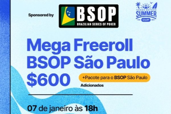 O Mega Freeroll levará um jogador para o BSOP São Paulo