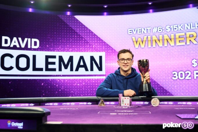 David Coleman conseguiu seu segundo prêmio nesta edição do festival (Foto: PokerGO)