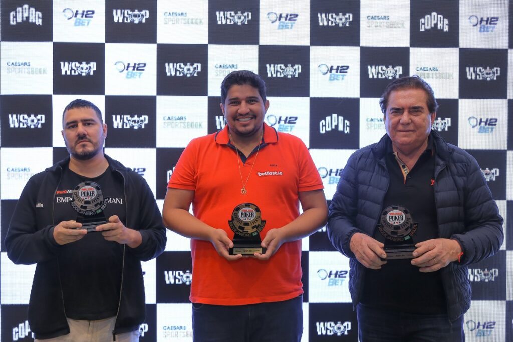 Pódio do Super High Rollers da WSOP Brazil