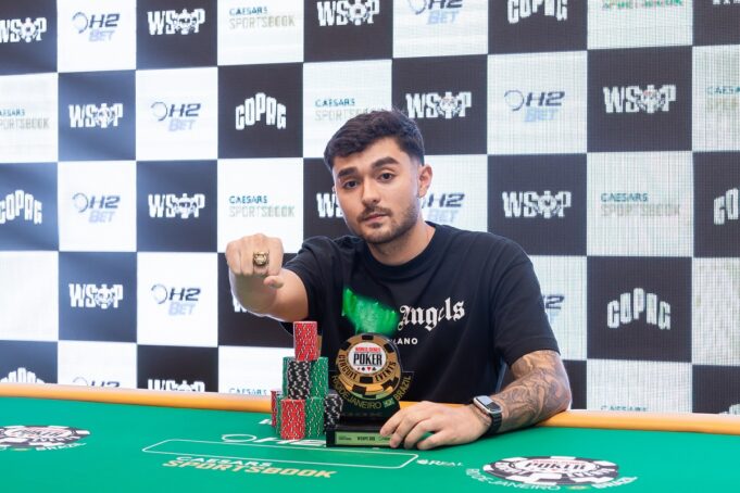 Leonardo Nishitani, campeão do PLO Ring Championship da WSOP Brazil