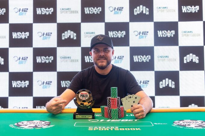 Rogério Mota, campeão do PLO Turbo PKO da WSOP Brazil