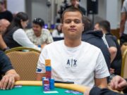 Caio Araújo, chip leader do Main Event da WSOP Brazil após o Dia 2