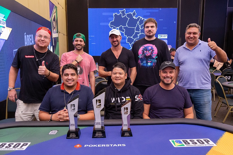 Mesa final do High Roller do BSOP São Paulo