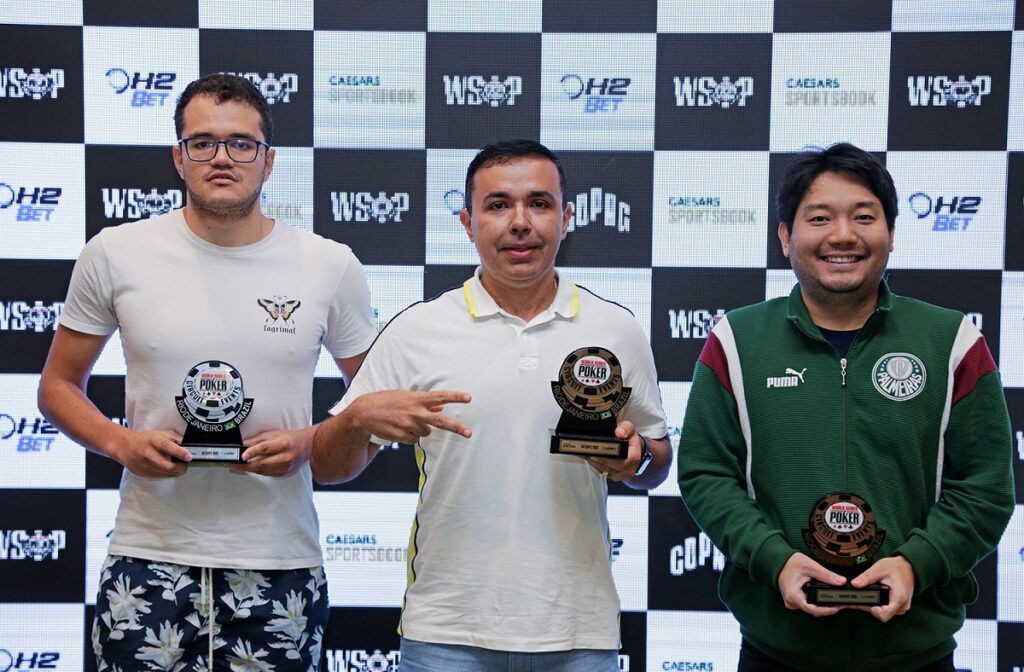 Pódio do 6-handed Challenger da WSOP Brazil