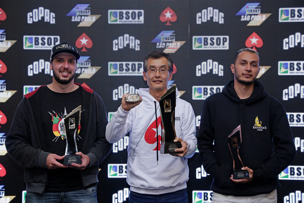 Pódio do Main Event do BSOP São Paulo