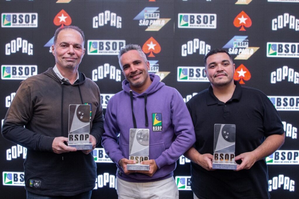 Pódio do PL Omaha Dealers Choice do BSOP São Paulo