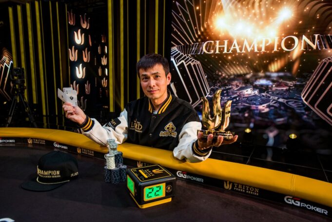 Quan Zhou, campeão do Evento #12 da Triton Jeju (Foto: Triton Poker)